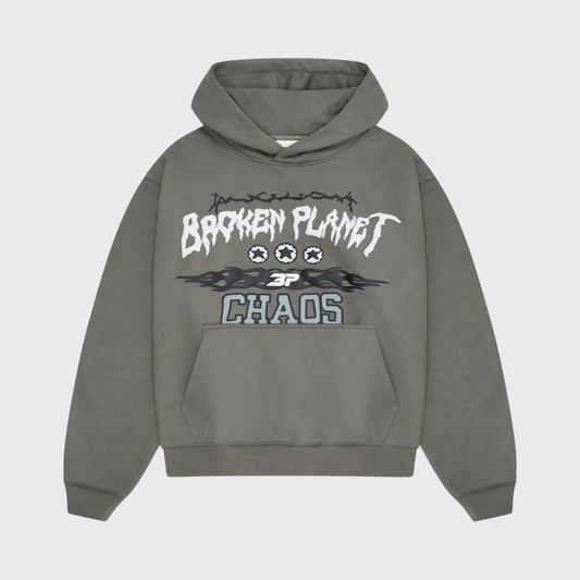 Broken Planet Chaos Gunmetal Grey Hoodie